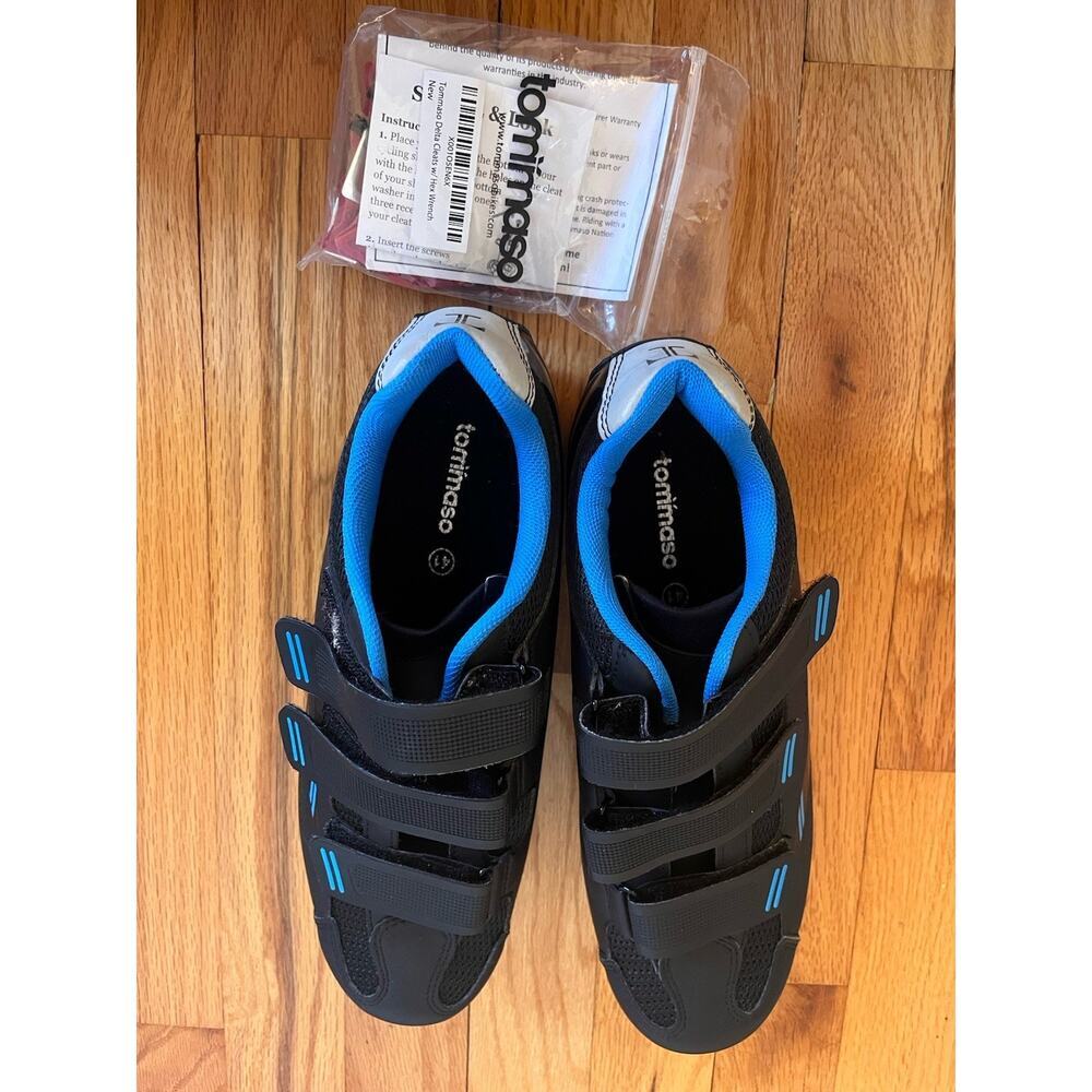 Tommaso Strada Black Cycling Shoes Size 41/Us Womens 9.5 Men 8 Made In Italy